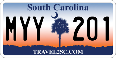 SC license plate MYY201