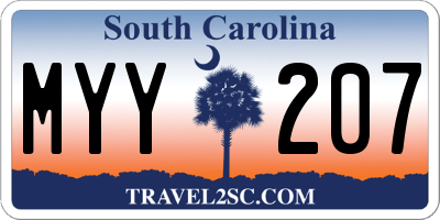 SC license plate MYY207