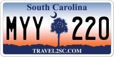SC license plate MYY220