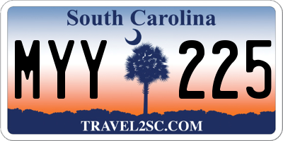 SC license plate MYY225