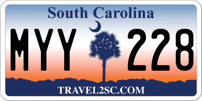 SC license plate MYY228