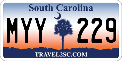 SC license plate MYY229