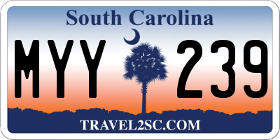 SC license plate MYY239