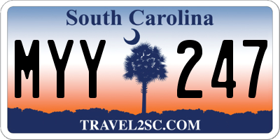 SC license plate MYY247