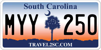 SC license plate MYY250