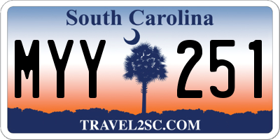 SC license plate MYY251