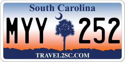 SC license plate MYY252