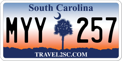 SC license plate MYY257