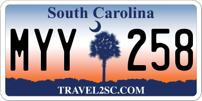 SC license plate MYY258