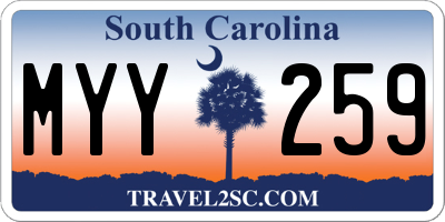 SC license plate MYY259