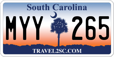 SC license plate MYY265