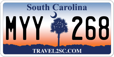 SC license plate MYY268
