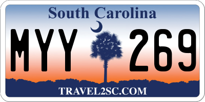 SC license plate MYY269