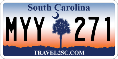SC license plate MYY271