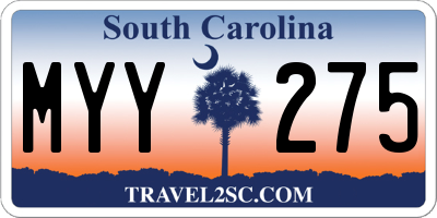 SC license plate MYY275