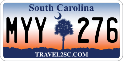 SC license plate MYY276