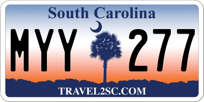 SC license plate MYY277