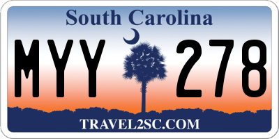 SC license plate MYY278