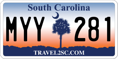 SC license plate MYY281