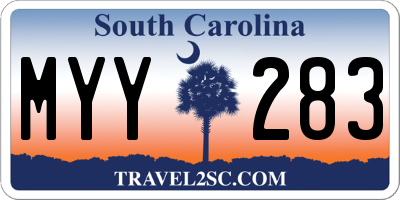 SC license plate MYY283