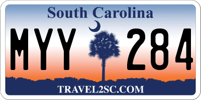 SC license plate MYY284