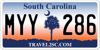 SC license plate MYY286