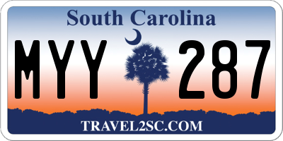 SC license plate MYY287