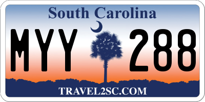 SC license plate MYY288