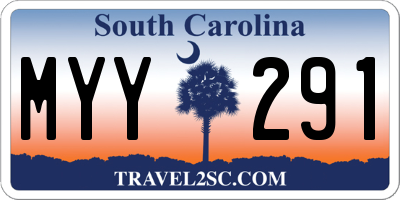 SC license plate MYY291