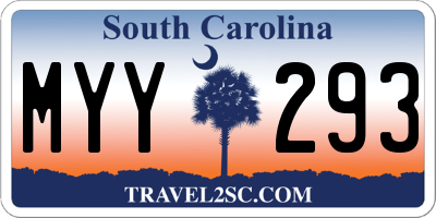 SC license plate MYY293