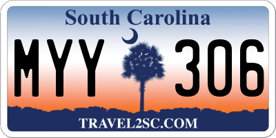 SC license plate MYY306