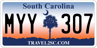 SC license plate MYY307