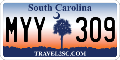 SC license plate MYY309