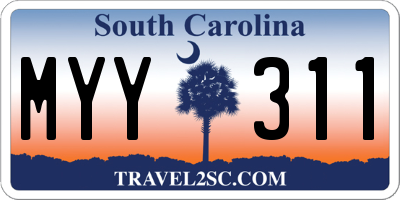 SC license plate MYY311