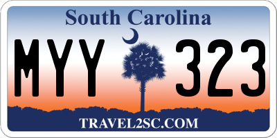 SC license plate MYY323