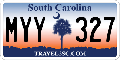 SC license plate MYY327