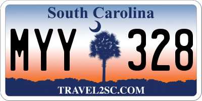 SC license plate MYY328