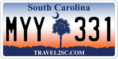 SC license plate MYY331