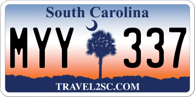 SC license plate MYY337