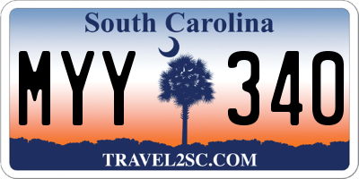 SC license plate MYY340