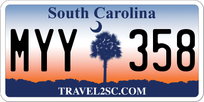 SC license plate MYY358