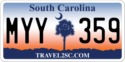 SC license plate MYY359