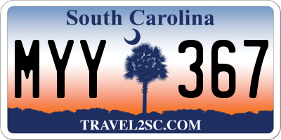 SC license plate MYY367