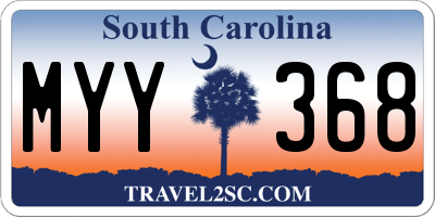 SC license plate MYY368