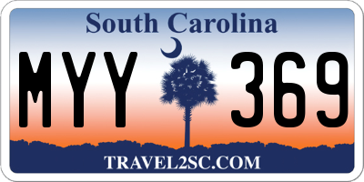 SC license plate MYY369