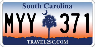 SC license plate MYY371