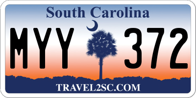 SC license plate MYY372