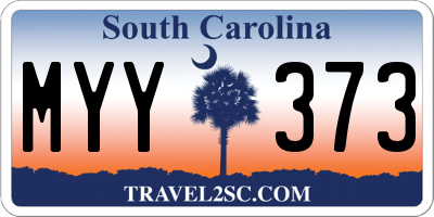 SC license plate MYY373