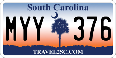 SC license plate MYY376