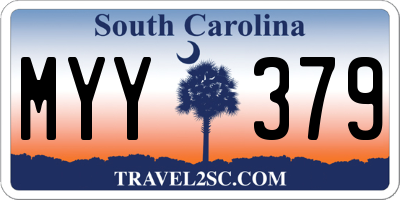 SC license plate MYY379
